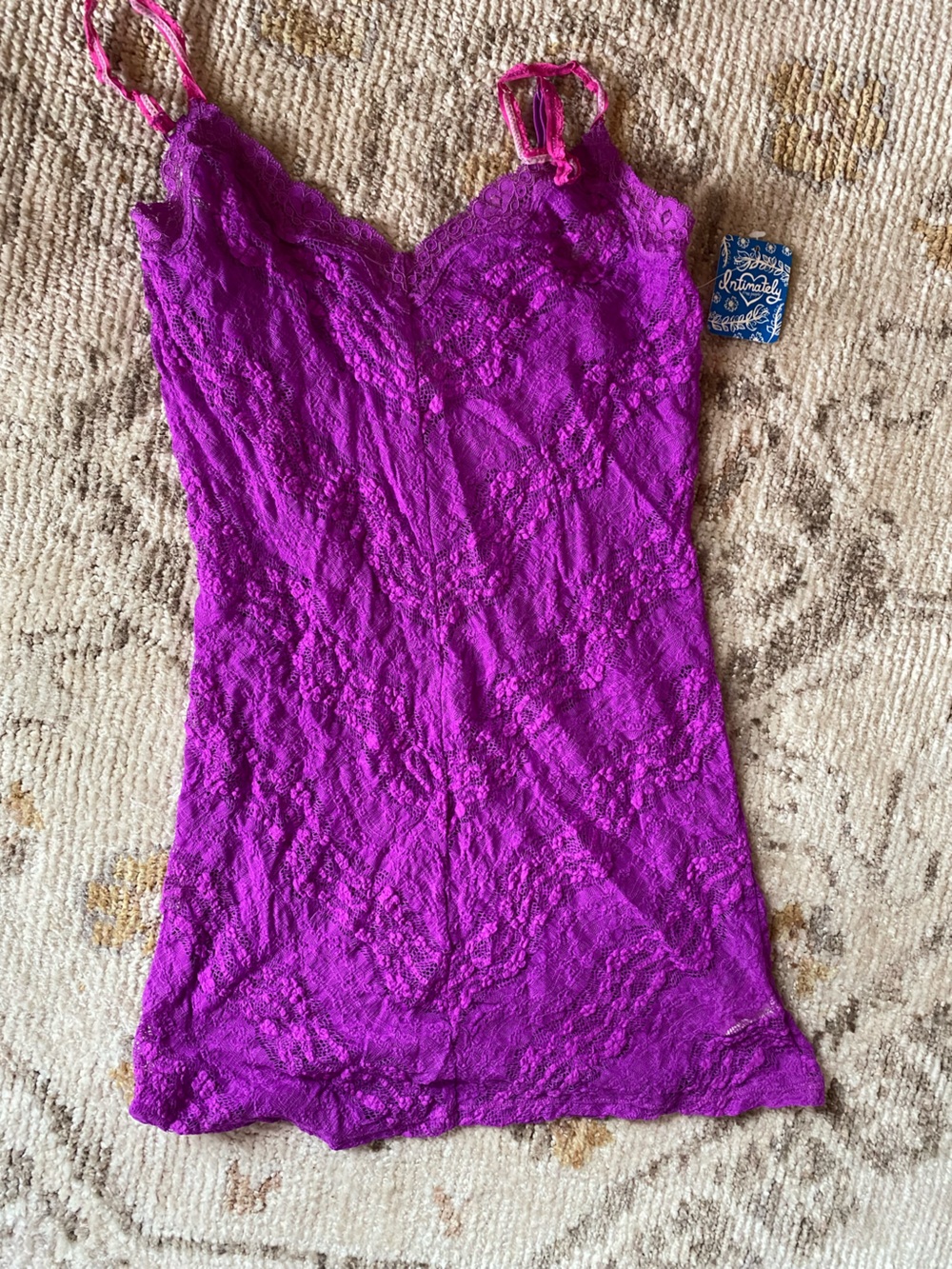 Free People Lace Camisole in Vivid Purple